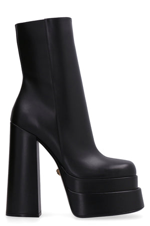 Aevitas leather wedge ankle boots-1